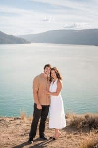 Kelowna wedding photographers mountaintop engagement session